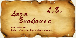 Laza Beoković vizit kartica